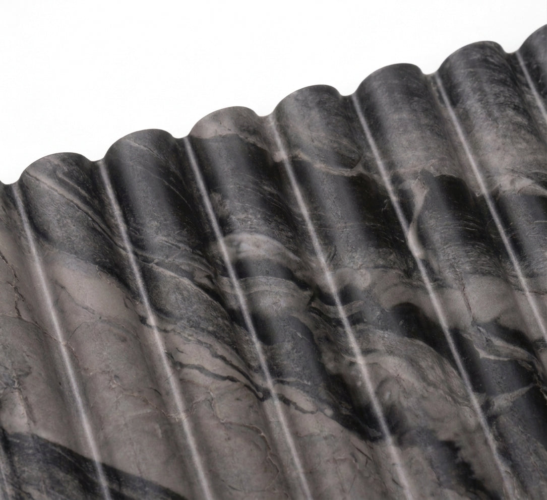 Flute Slat Wall Panel — Noir Haze