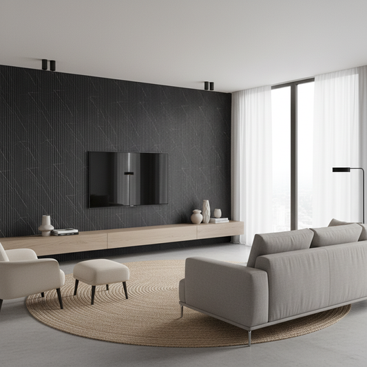 Flute Venetian Wall Panels - Nero Venato