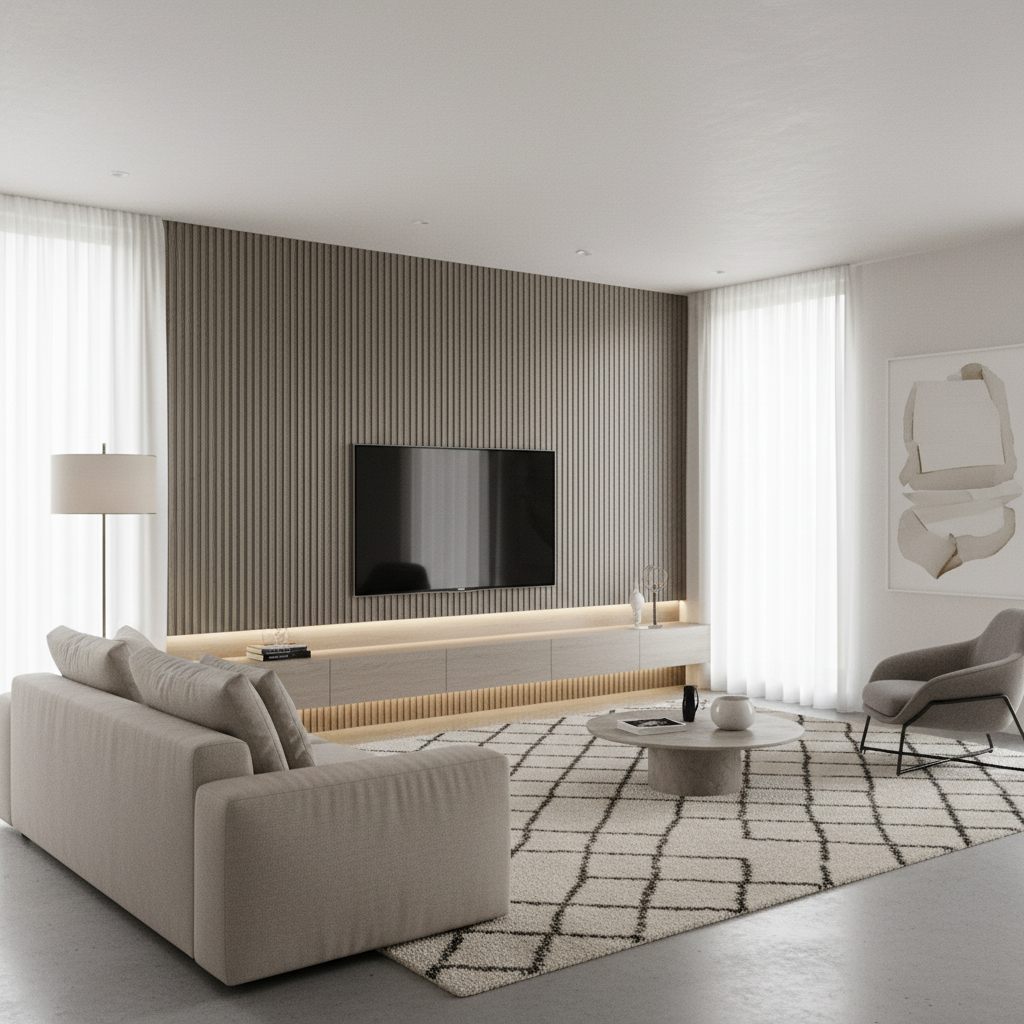 Square Venetian Wall Panel — Champagne Moonstone | WPC Cladding