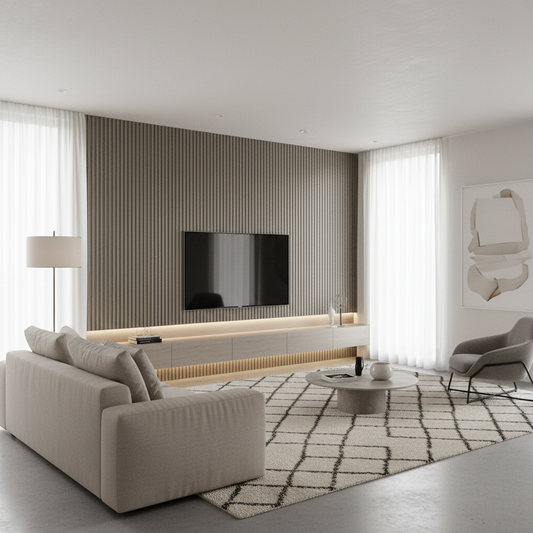 Square Venetian Wall Panel — Champagne Moonstone | WPC Cladding