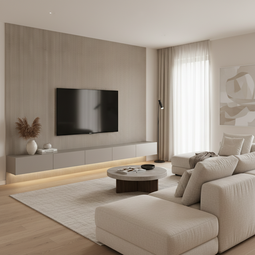 Concave Venetian Wall Panel — Verona Stone | WPC Fluted Wall Cladding
