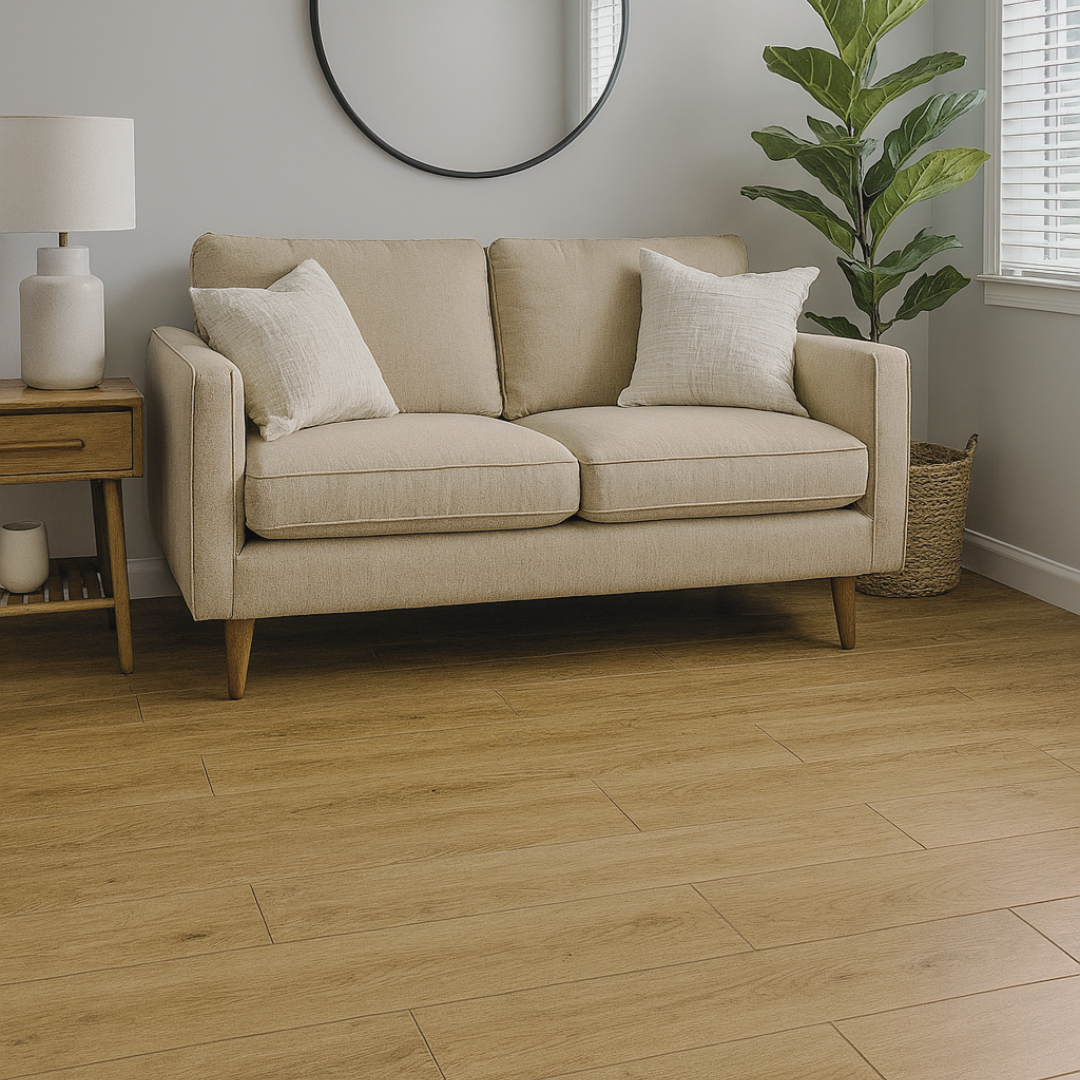 Peking 8mm Laminate Flooring | Grey-Warm Mid Oak Effect