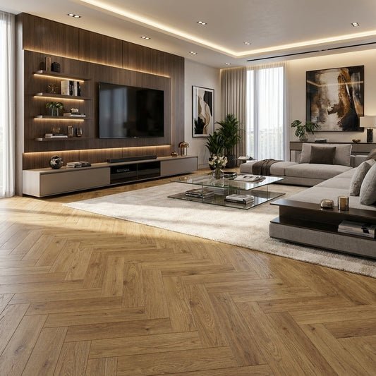 Royale Oak Herringbone Laminate Flooring 12mm